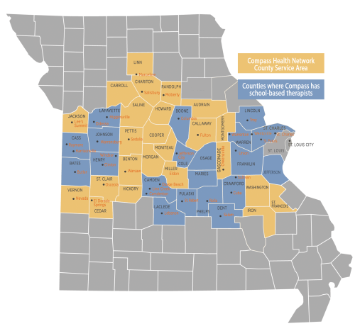 CHN School Based Therapist Map 2023